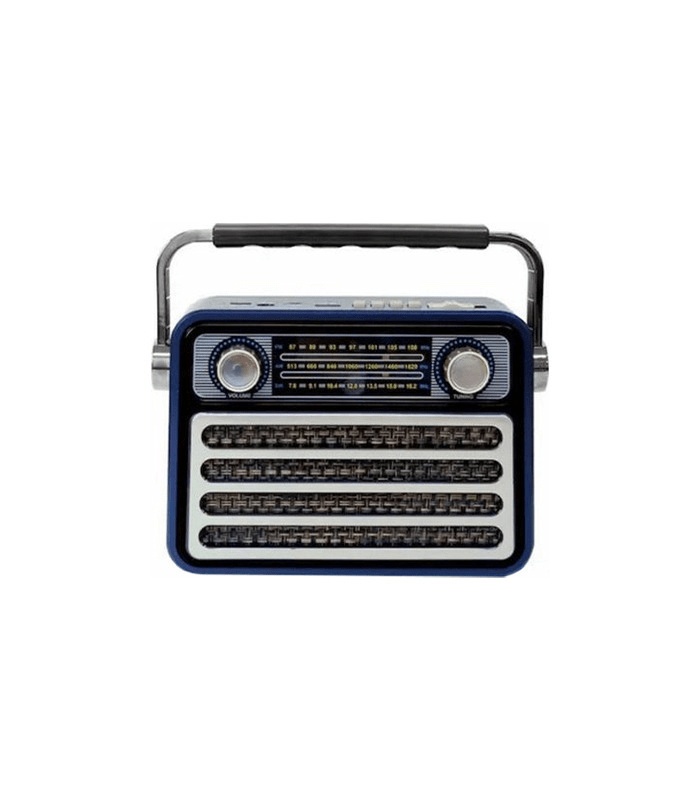 CMIK MK-121 Retro Portable Radio Rechargeable with Bluetooth and USB Blue