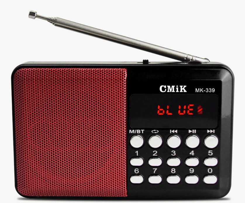 CMIK MK-339 Φορητό Ραδιόφωνο Επαναφορτιζόμενο με Bluetooth και USB Κόκκινο