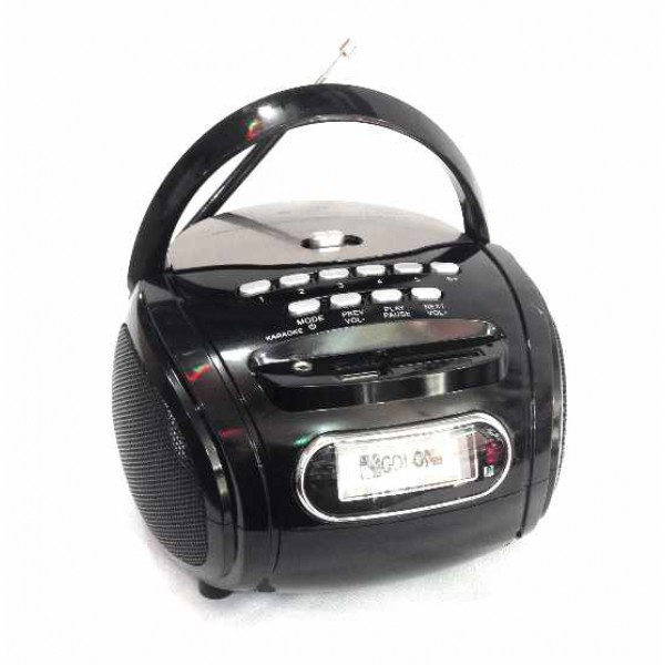 Colon RX-186 Mini MP3/FM Radio Speaker with Built-in MP3 Player & FM Radio - USB/SD Card Playback (Black)