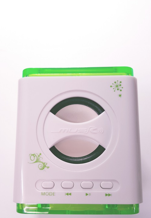 DYT-629 Green Mini MP3/FM Radio Speaker with Built-in MP3 Player & FM Radio (USB/microSD Card Support)
