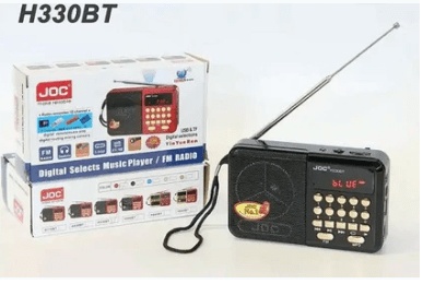 JOC H330BT Black Digital FM Radio Speaker with USB, TF Card & AUX Input