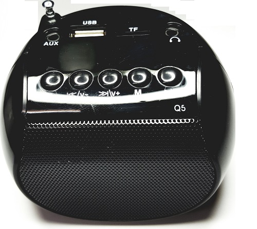 Μαυρο Q5 Mini MP3/Fm radio Speaker with built-in MP3 player and FM radio, support MP3 play from USB/microSD Card - Green - Φορητό ηχείο με δυνατότητα αναπαραγωγής Mp3 μέσω USB ή micro SD κάρτας και ενσωματωμένο FM δέκτη