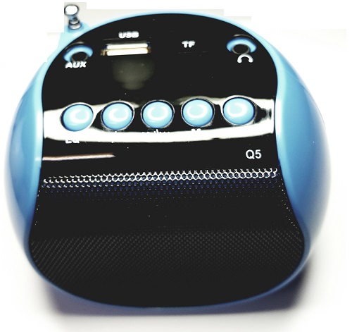 Blue Q5 Mini MP3/FM Radio Speaker with Built-in MP3 Player & FM Radio (USB/microSD Card Support) (Green)