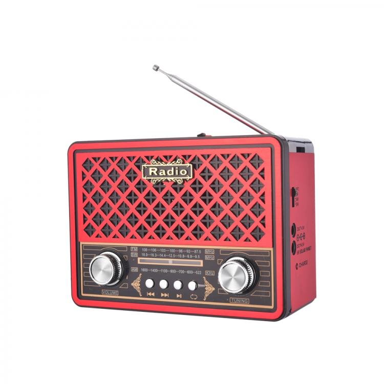 VX-330 Portable Speaker with FM Radio, MP3 Player & Torch - Brown (OEM) Version