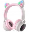 Wireless Headphones Stereo Hoco W27 Cat ear Pink Gray 300mAh Micro SD and AUX Wireless Headphones Stereo Hoco W27 Cat ear Pink Gray 300mAh Micro SD and AUX