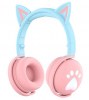 HOCO KE28 Wireless Over-Ear Kids Headphones (Blue/Pink) (12-Hour Battery)