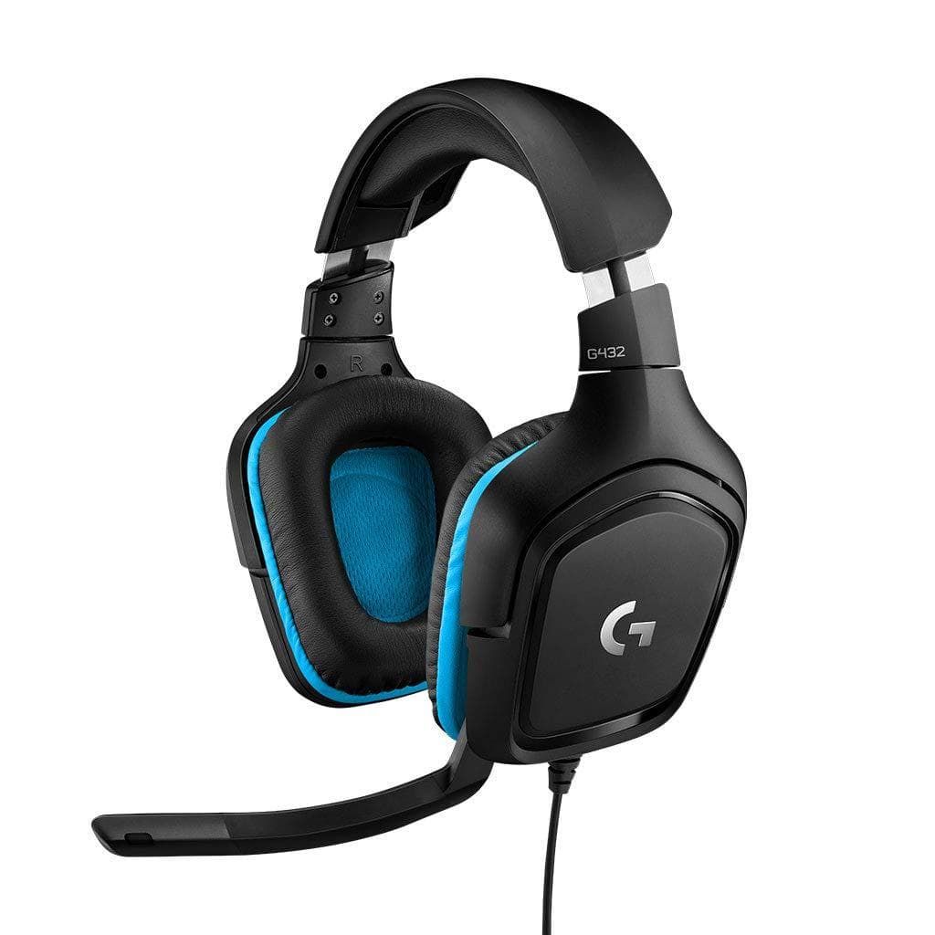 Logitech G G432 Gaming Headset (981-000770) (3.5mm, USB) (Black/Blue)