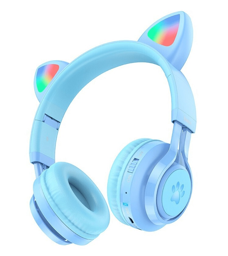 Hoco W39 Wireless/Wired Over-Ear Children's Hi-Fi Headphones (Blue) (10-Hour Battery) V5.3