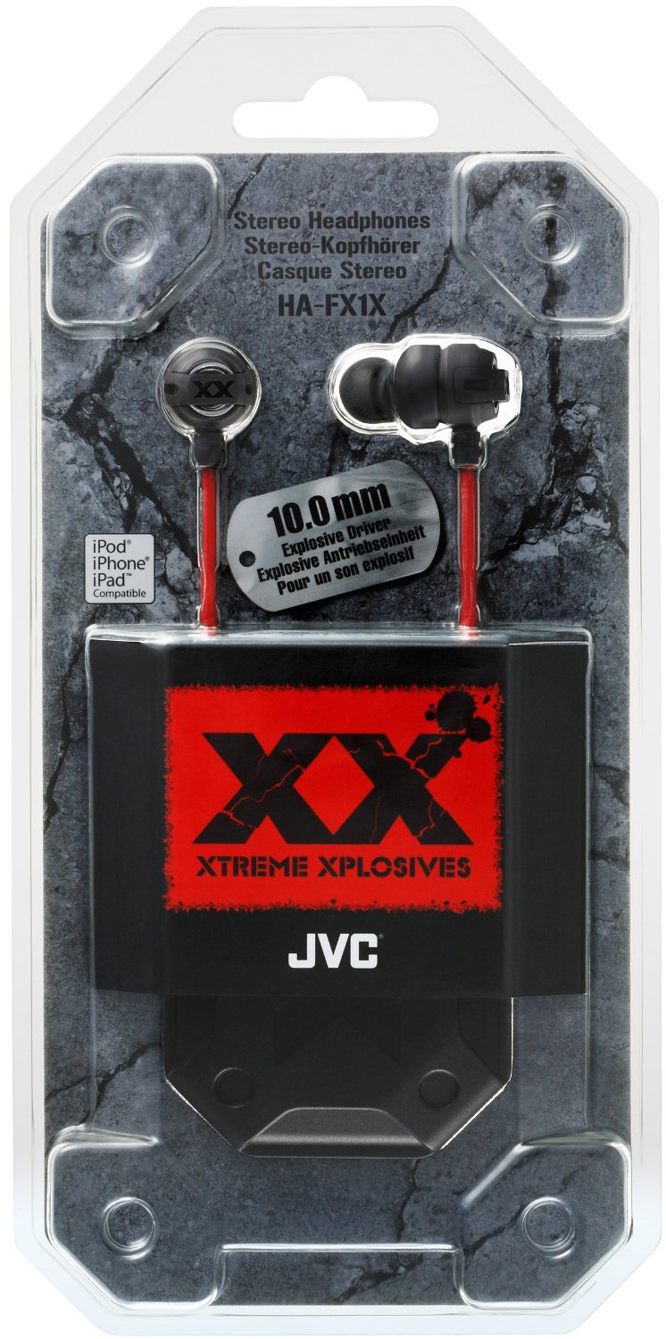JVC HAFX1X Xtreme Xplosives In Ear Canal Headphones