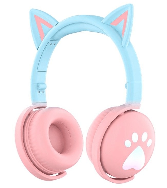 HOCO KE28 Wireless Over-Ear Kids Headphones (Blue/Pink) (12-Hour Battery)