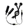 Logic3 Audio Splitter with Earphones - Black