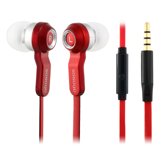 Matel Plugz with Mic Digital Handsfree  Color Red  (oem)