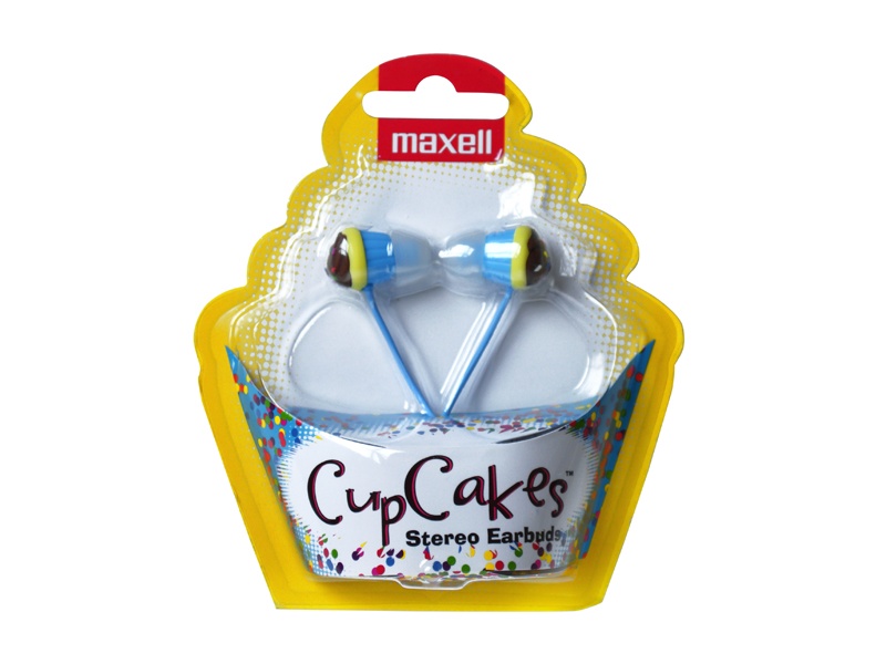 MAXELL CUPCAKES EARPHONES BLUE 303593
