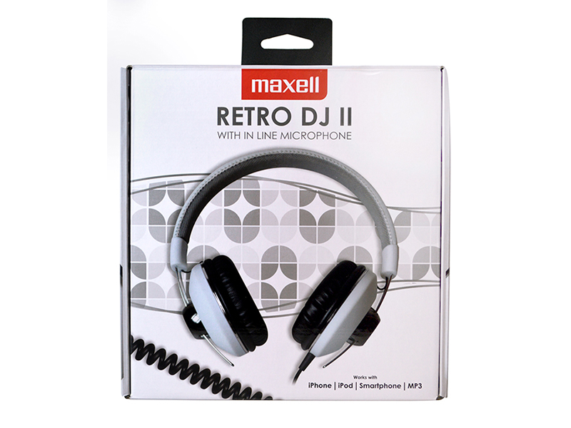 Maxell RETRO DJ II Ακουστικά Κεφαλής MXH-HP600 WH με Ενσωματωμένο Μικρόφωνο Λευκό