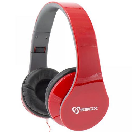 SBOX HS-501R Headset with Mic - Red + Microphone Red Hs