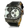 Men's Triple-Movement Quartz Analog Wrist Watch with Black Leather Band OEM MTMQAWWBLLB Men's Triple-Movement Quartz Analog Wrist Watch with Black Leather Band OEM MTMQAWWBLLB