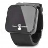 Unisex Square 1.8" LED Red Backlight Touch Screen Wrist Watch with Black Silicone Band (OEM) Unisex Square 1.8" LED Red Backlight Touch Screen Wrist Watch with Black Silicone Band (OEM)