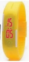 LED Pολόι Σιλικόνης Βραχιολάκι Unisex Κιτρινο (OEM) LED Pολόι Σιλικόνης Βραχιολάκι Unisex Κιτρινο (OEM)