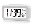 Optically Controlled Liquid Crystal Alarm Clock (Battery Operated) - White (OEM) (Temperature)