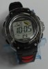 Men's Black Silicone Waterproof Automatic Wristwatch with Red Accents (OEM)