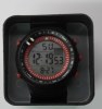Men's Waterproof Automatic Silicone Wristwatch – Black with Red Accents (OEM)