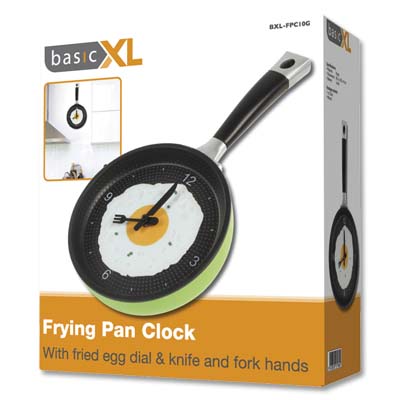 BasicXL Frying Pan Clock Green BXL-FPC 10G