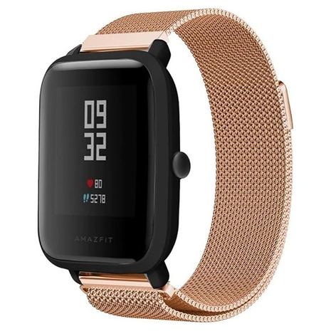 Tech-Protect Milanese Loop in Blush Gold for Xiaomi Amazfit Bip