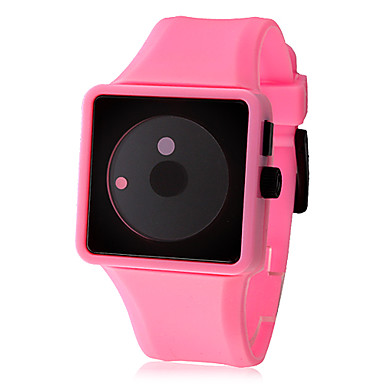 Women's Plastic Two-Tone Analog Watch with Pink Silicone Strap (OEM)