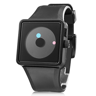 Unisex Silicone Strap Plastic Analog Watch with Two-Tone Case (OEM) UWWCTDDQABSB